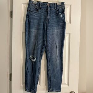 Blue Distressed Women's Jeans